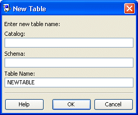 New Table Dialog Box