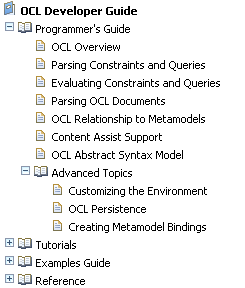 OCL Programmer's Guide Topics