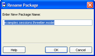 Rename Package Dialog Box