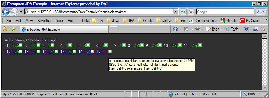 Eclipselink example jpa oc4j web jpql action cap.jpg