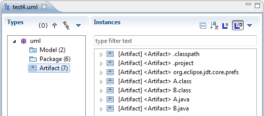UML model in MoDisco model browser