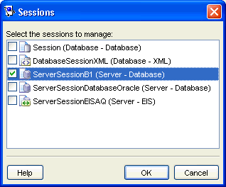 Sessions Dialog Box