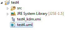 UML model in the Package Explorer