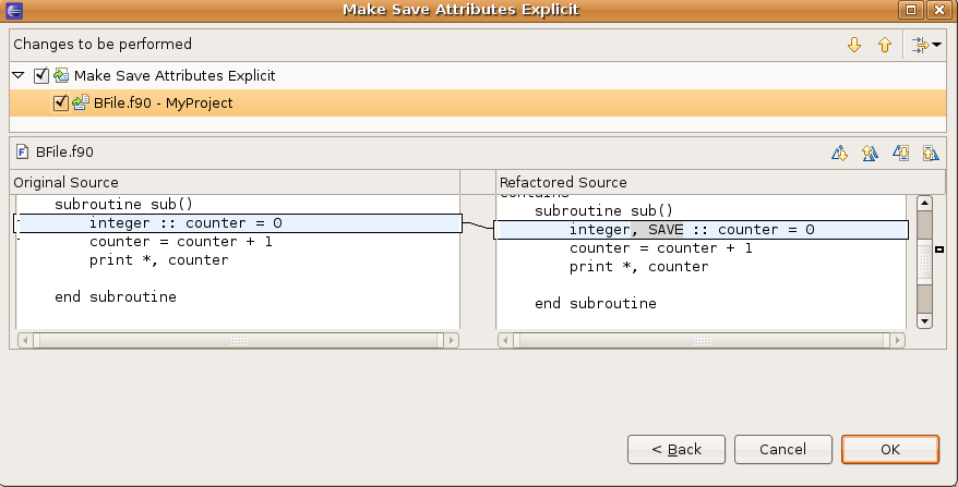 Example of the Make Save Attributes Explicit refactoring