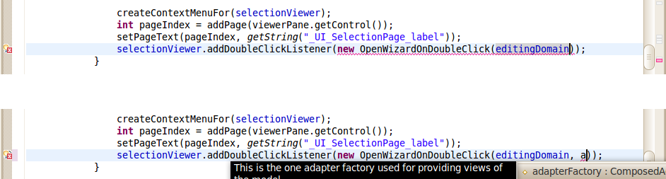 Add adapterFactory to OpenWizard listener constructor