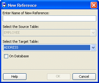 New Reference Dialog Box