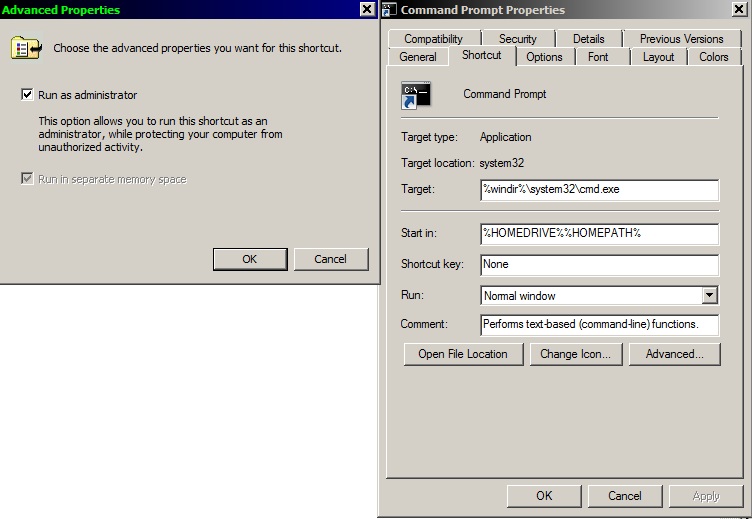 Run 64bit cmd prompt for ant as administrator in win6 win7.jpg