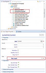 Set maxLength to symbol field