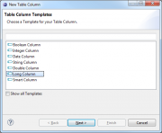 Choose type for column