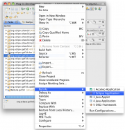 Figure 1: Run As Eclipse Application