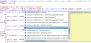 Acceleo template editor