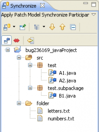 Java model when applying patch in Sync view (work in progress)