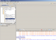 The build script runs for several minutes, fetching dependencies
