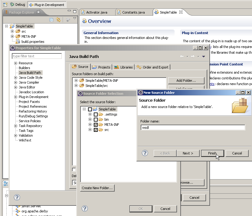 EclipseLink DBWS with OSGi NewFolders.png