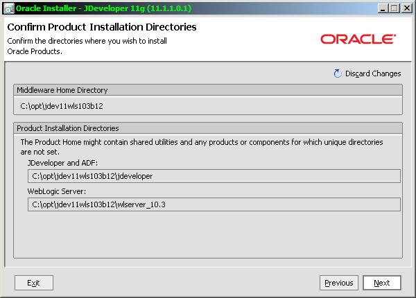 Jdeveloper11 weblogic103 middleware install.JPG
