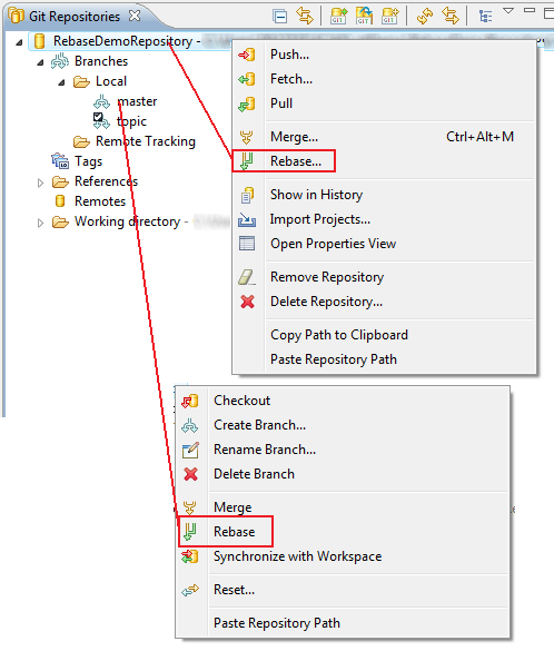 EGit-0.10-StartRebaseFromRepoView.png
