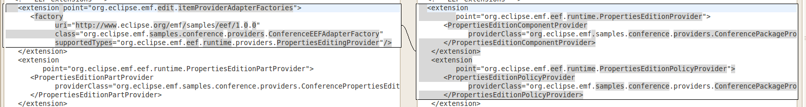 Replaced old EEF providers by the generated AdapterFactory