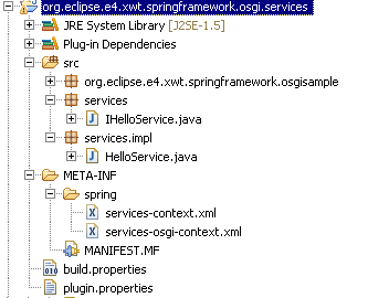 SpringCLRFactory workspace osgi services.png