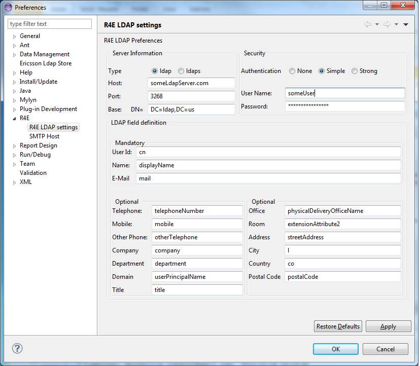 R4E preferences ldap.png