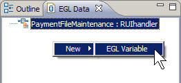 The EGL Data view