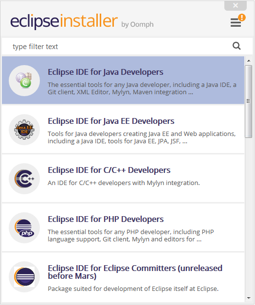 inallinf eclipse on mac