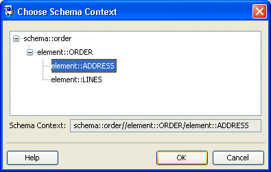 Choose Schema Context Dialog Box