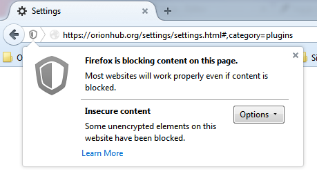 Mixed content blocking in Firefox