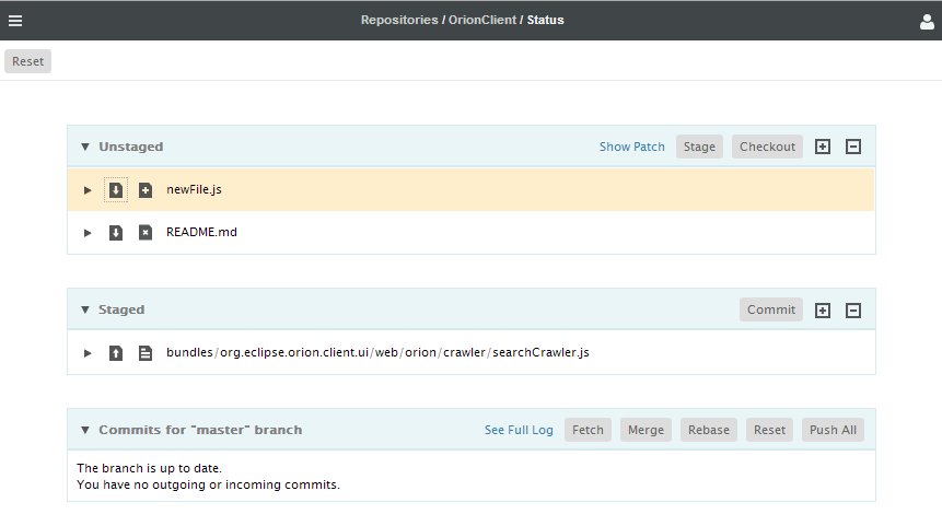 Updating Git Status For Repository Eclipse Path