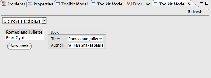 The Toolkit Model Preview view