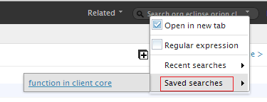 Save search options