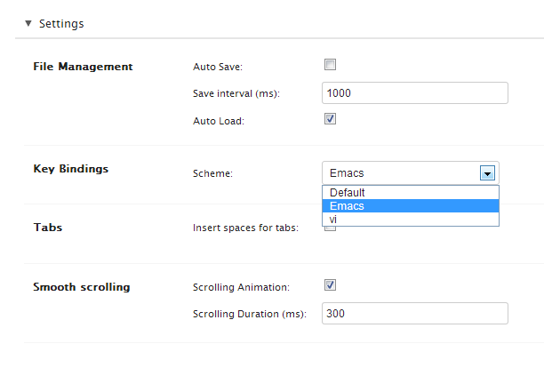 editor settings