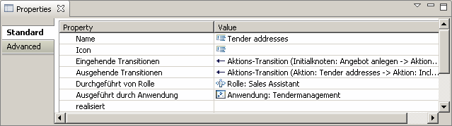 An additional tab named Advanced was added to the multi-tab property sheet