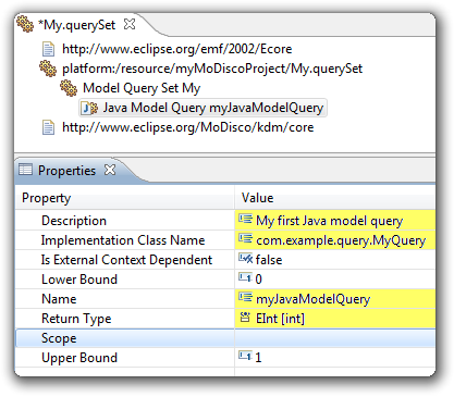 MoDisco Query JavaModelQuery Properties.png