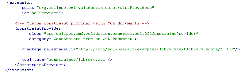 Constraint Provider Example