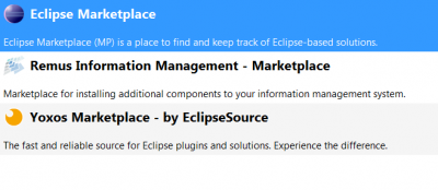 Picture 3:Select Remus Marketplace to install information types and connectors