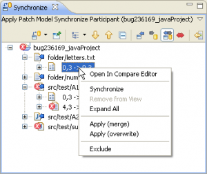 Apply patch in Sync view - Eclipsepedia