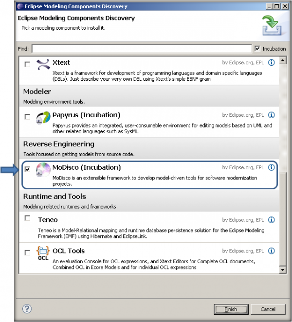 Modisco installationmodelingpackage eclipsepedia