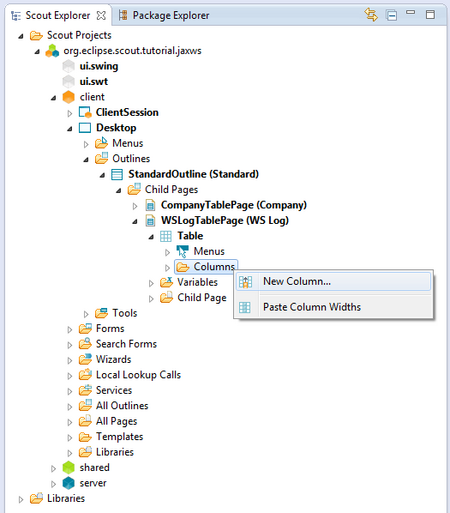 Scout/Tutorial/3.8/webservices/Create WsLogTablePage - Eclipsepedia